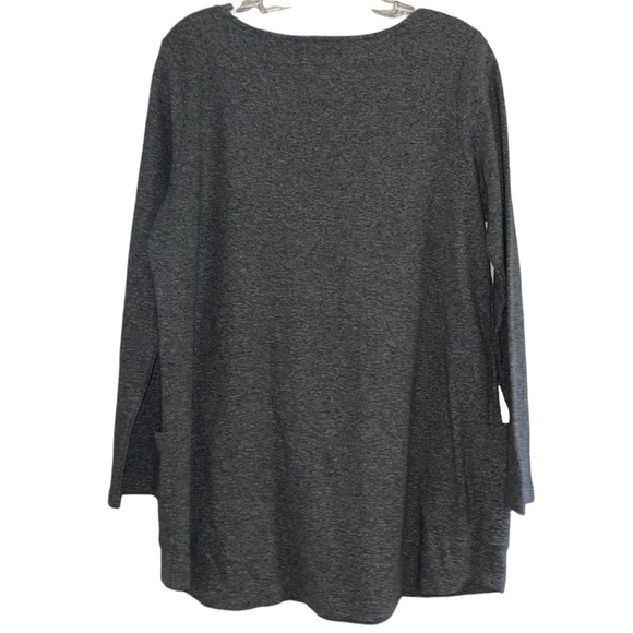 Pure Jill Women's Gray, Long Sleeve, Scoop neck w/ Front pockets Tunic. Size Med - Picture 4 of 5